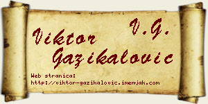 Viktor Gazikalović vizit kartica